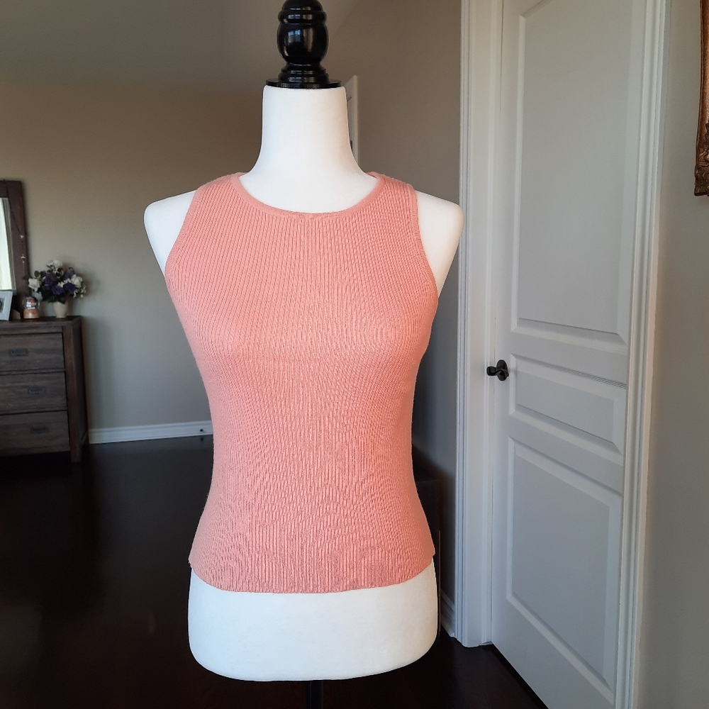 Tristan Coral Sleeveless Top Size Small